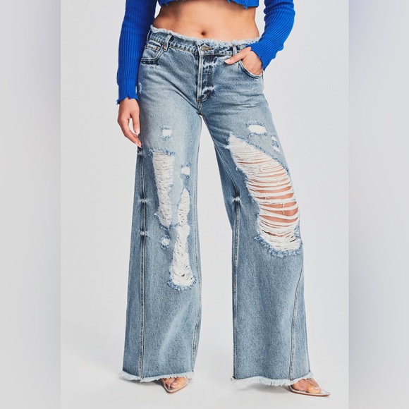 SER.O.YA NWT 34W Mountain Wide Leg Jeans women’s Soren 29 = 34 W - Picture 2 of 10